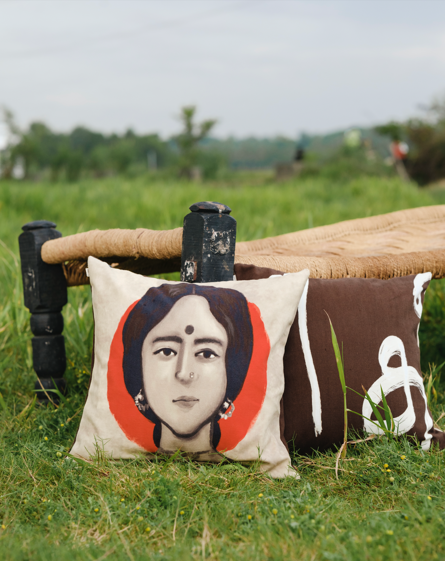 Raja, Rani and Theyam cushion (Set of 3)