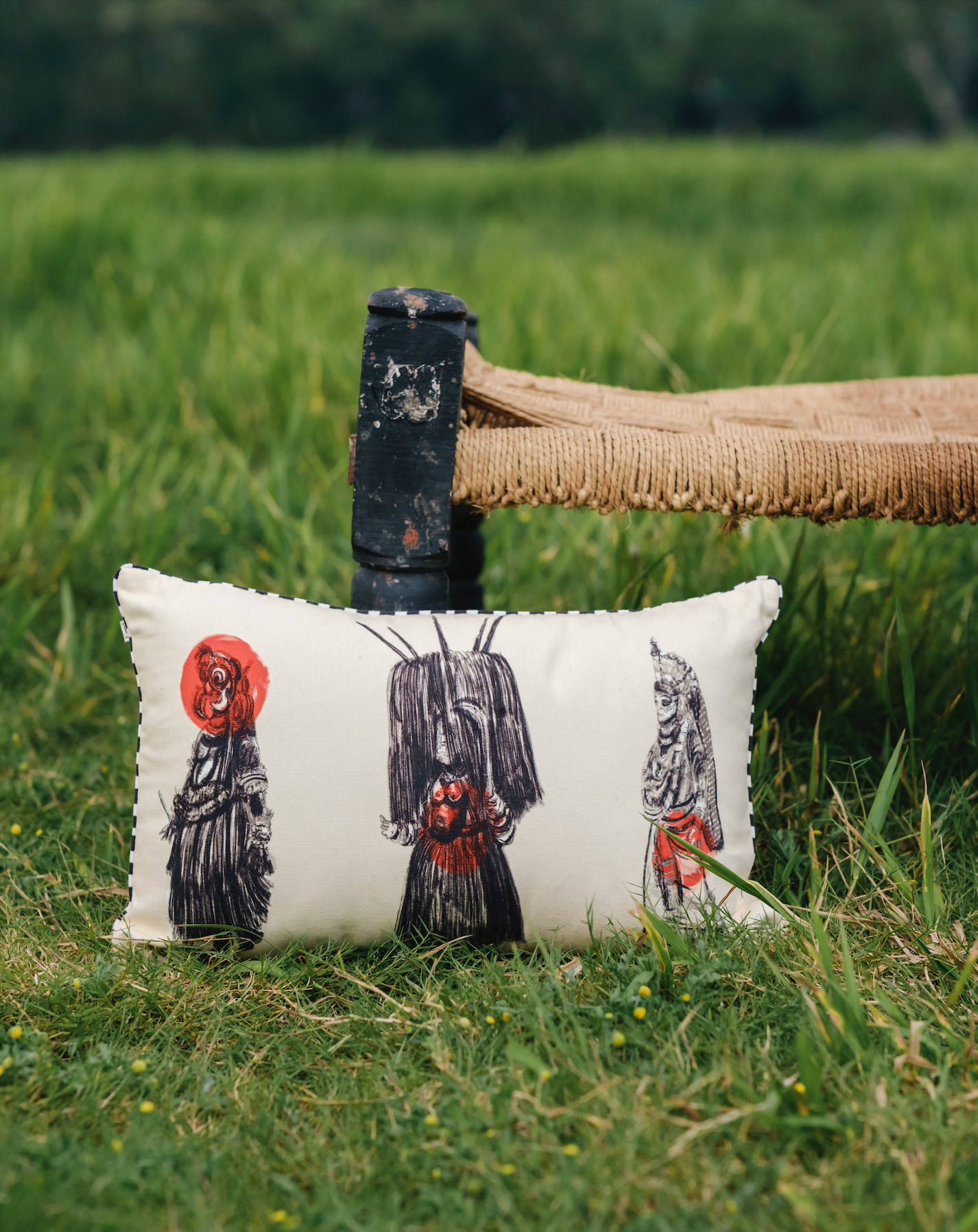 Raja, Rani and Theyam cushion (Set of 3)