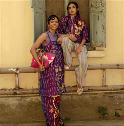 Let Love Grow Ikat Dress & Pant Co-ord Set