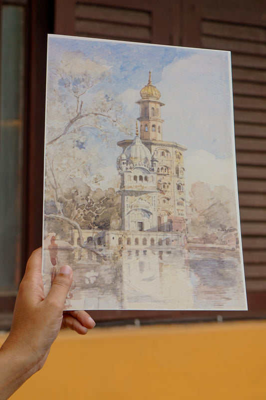 Daak Art Print - The Akalis Tower, Amritsar, Punjab by William Carpenter