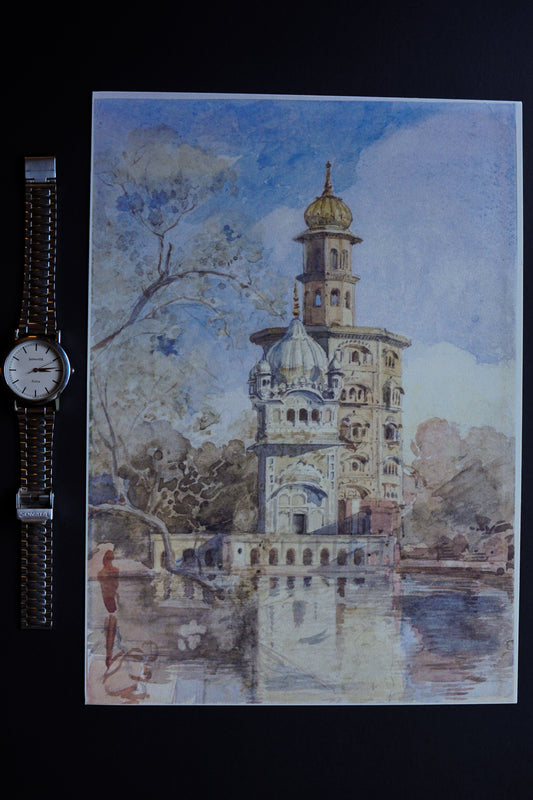 Daak Art Print - The Akalis Tower, Amritsar, Punjab by William Carpenter