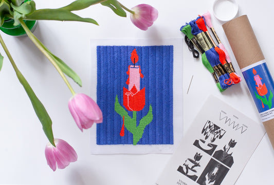 Stillness in Thread  (DIY Needlepoint Full Kit)