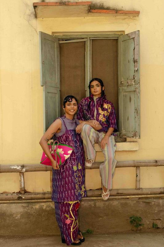 Let Love Grow Ikat Dress & Pant Co-ord Set