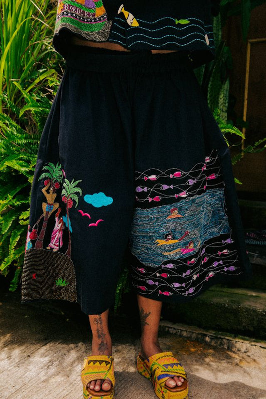 Kantha Boat Shorts