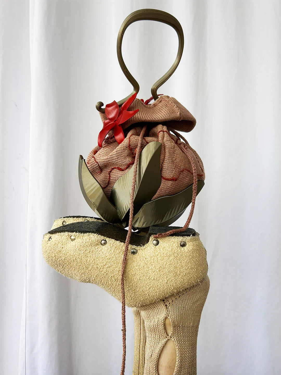 Pink Laurel Pouch Bag