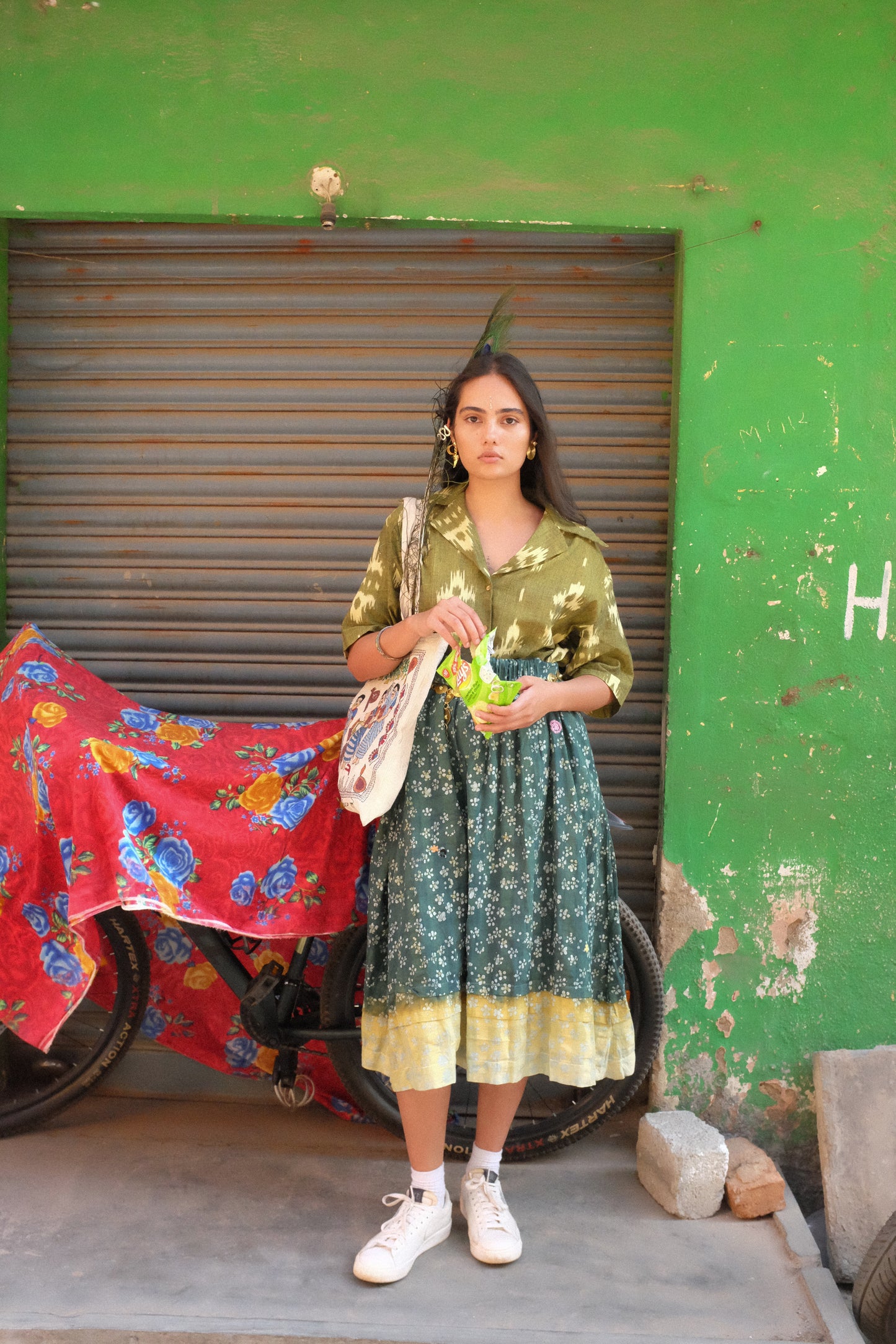 Green Ikat Shirt