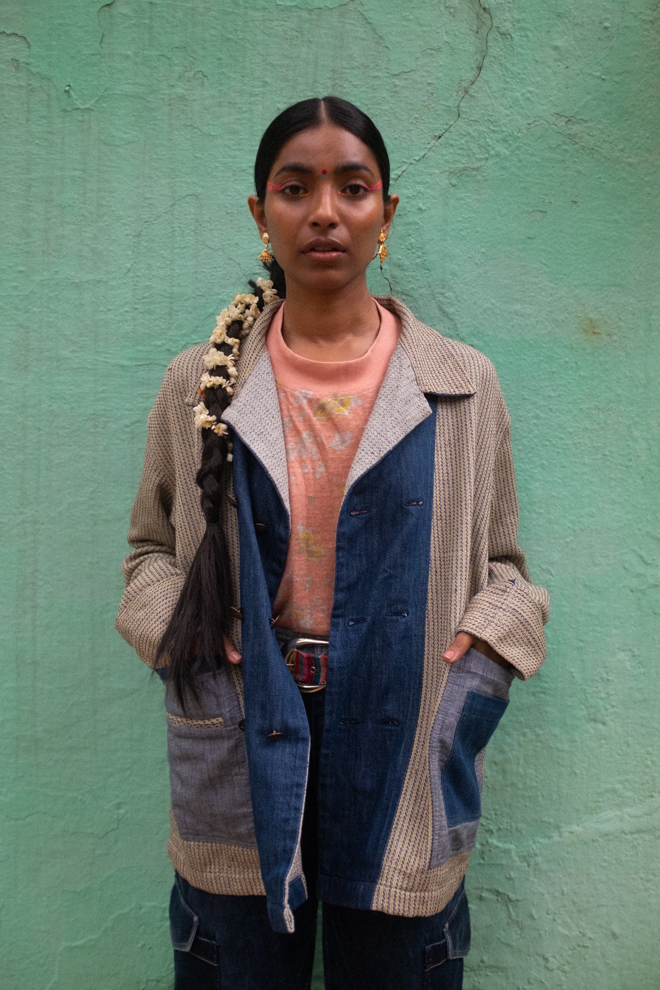 BLUE DOUBLE BREASTED JACKET