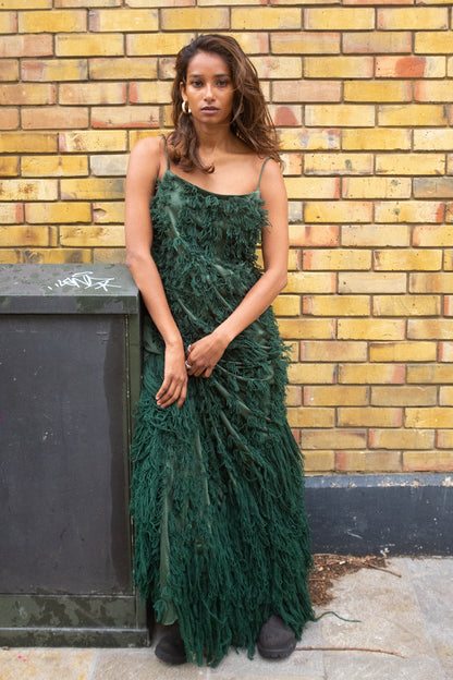 GREEN LONG DRESS