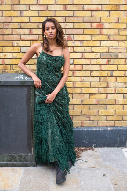 GREEN LONG DRESS