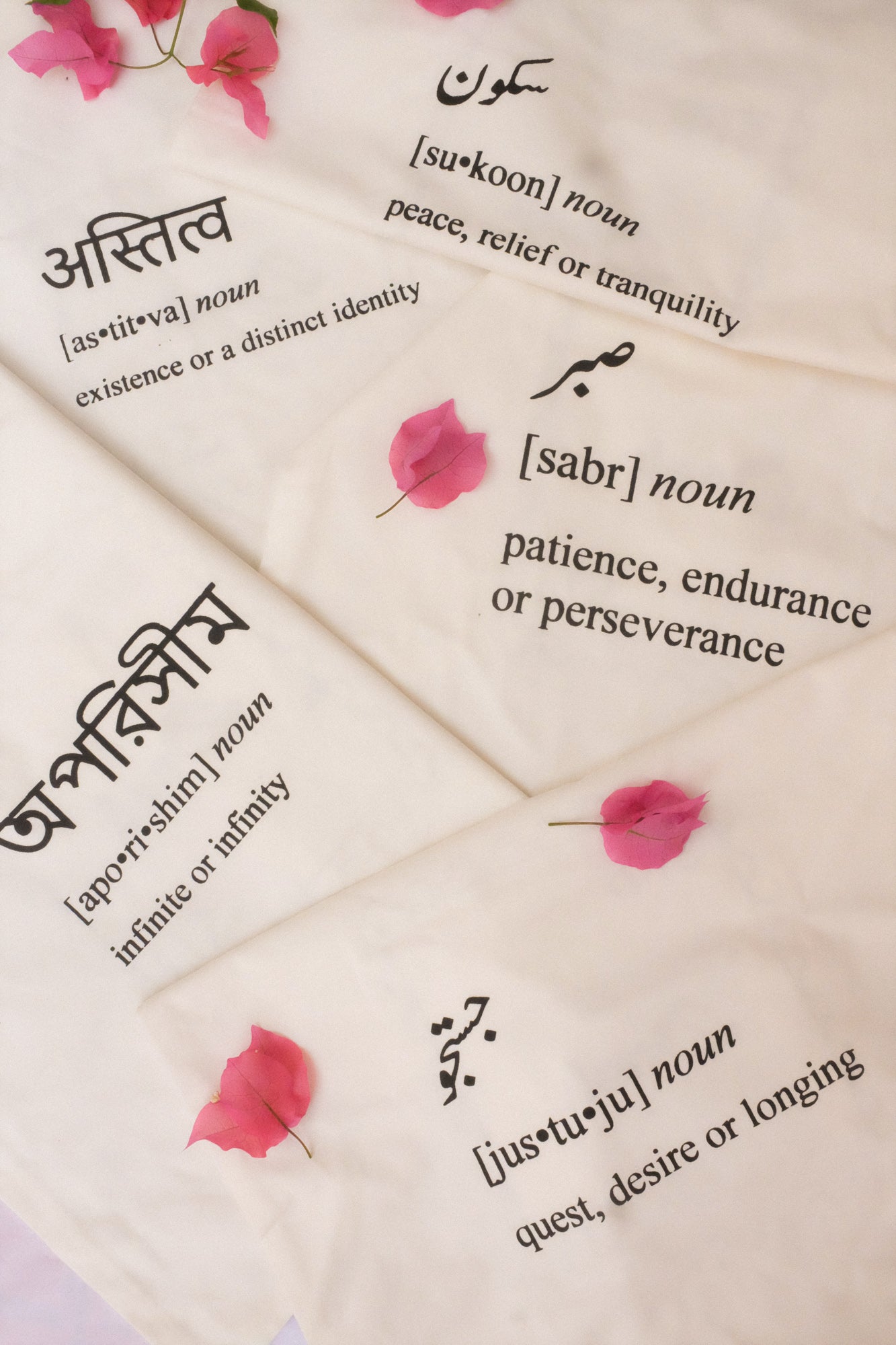Daak Words of Affirmation Tote Bags in White