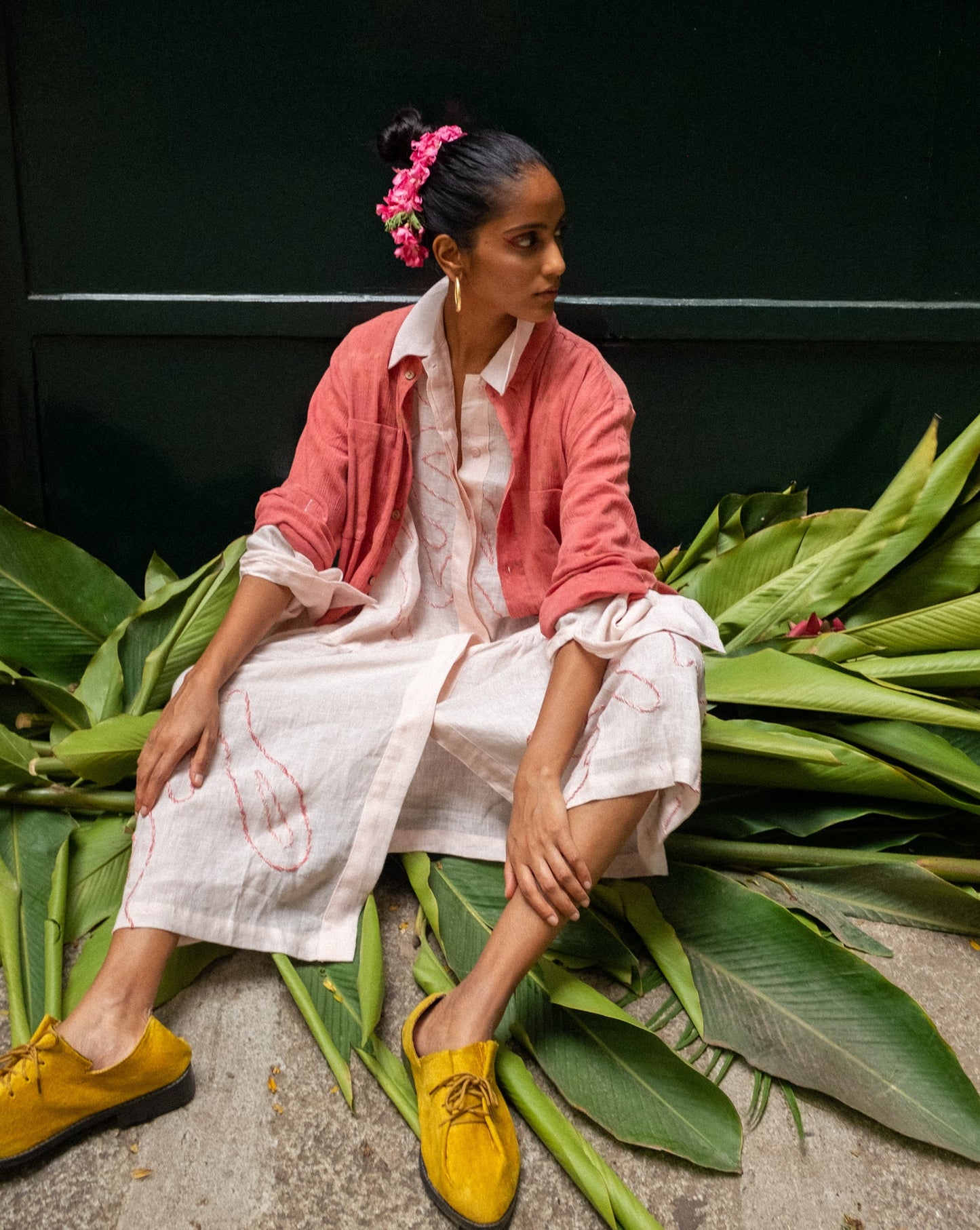 ALPHABETIC EMBROIDERED SHIRT/DRESS