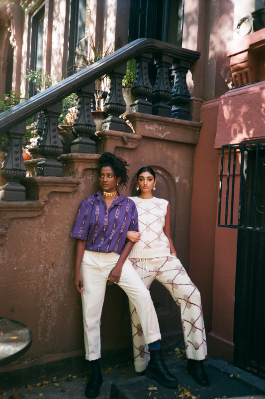 Purple Ikat Shirt