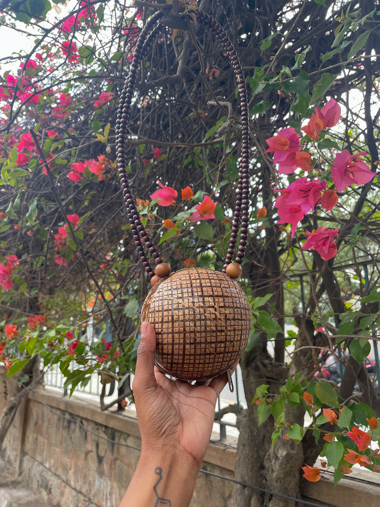 Criss-Cross Carved Coconut Mini