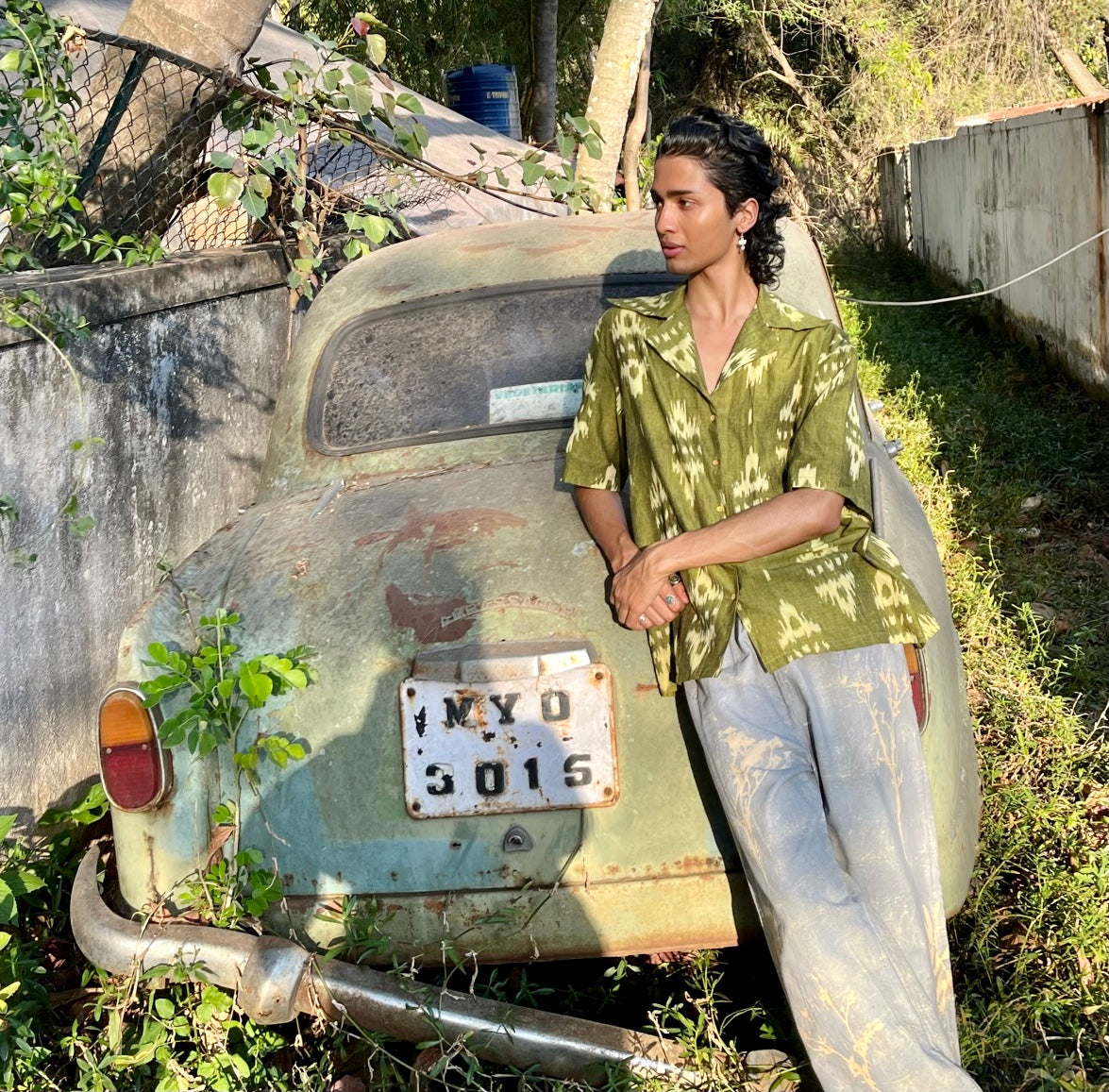 Green Ikat Shirt