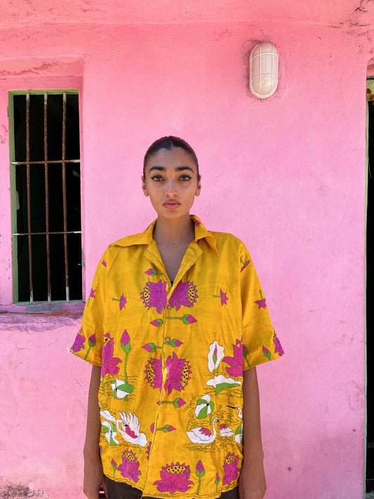 Lotus Kantha Shirt