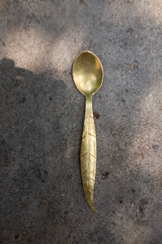 SPOON WITH LEAF DESIGN