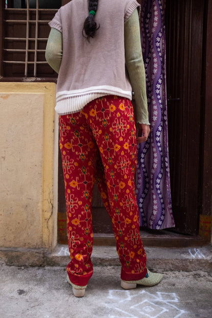 RED DHOTI TROUSERS