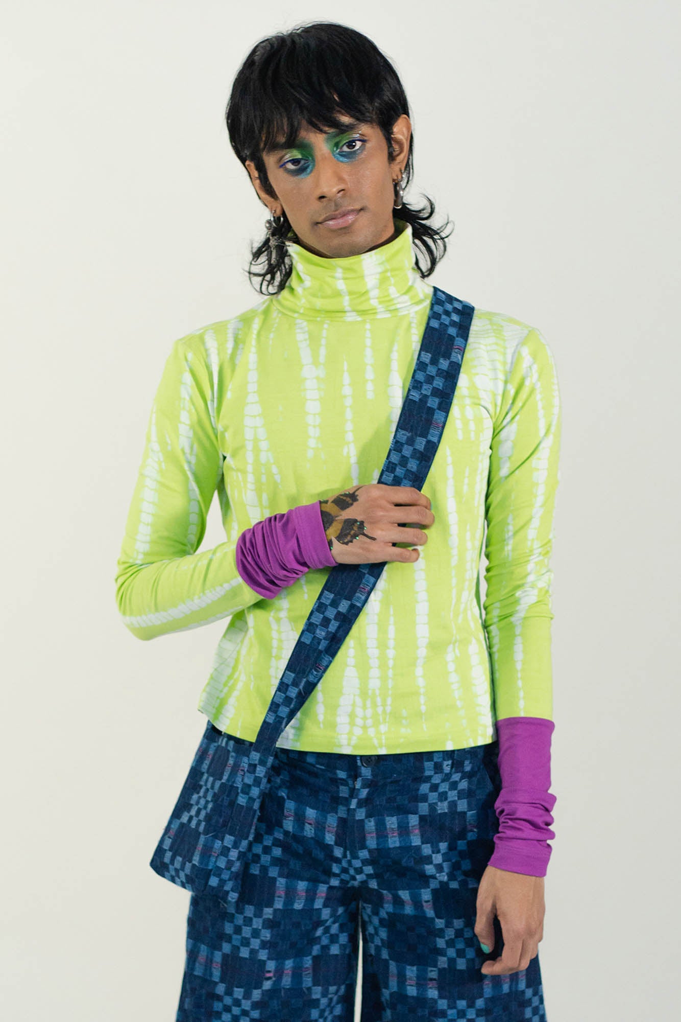 Acid Lime Churidaar Turtleneck