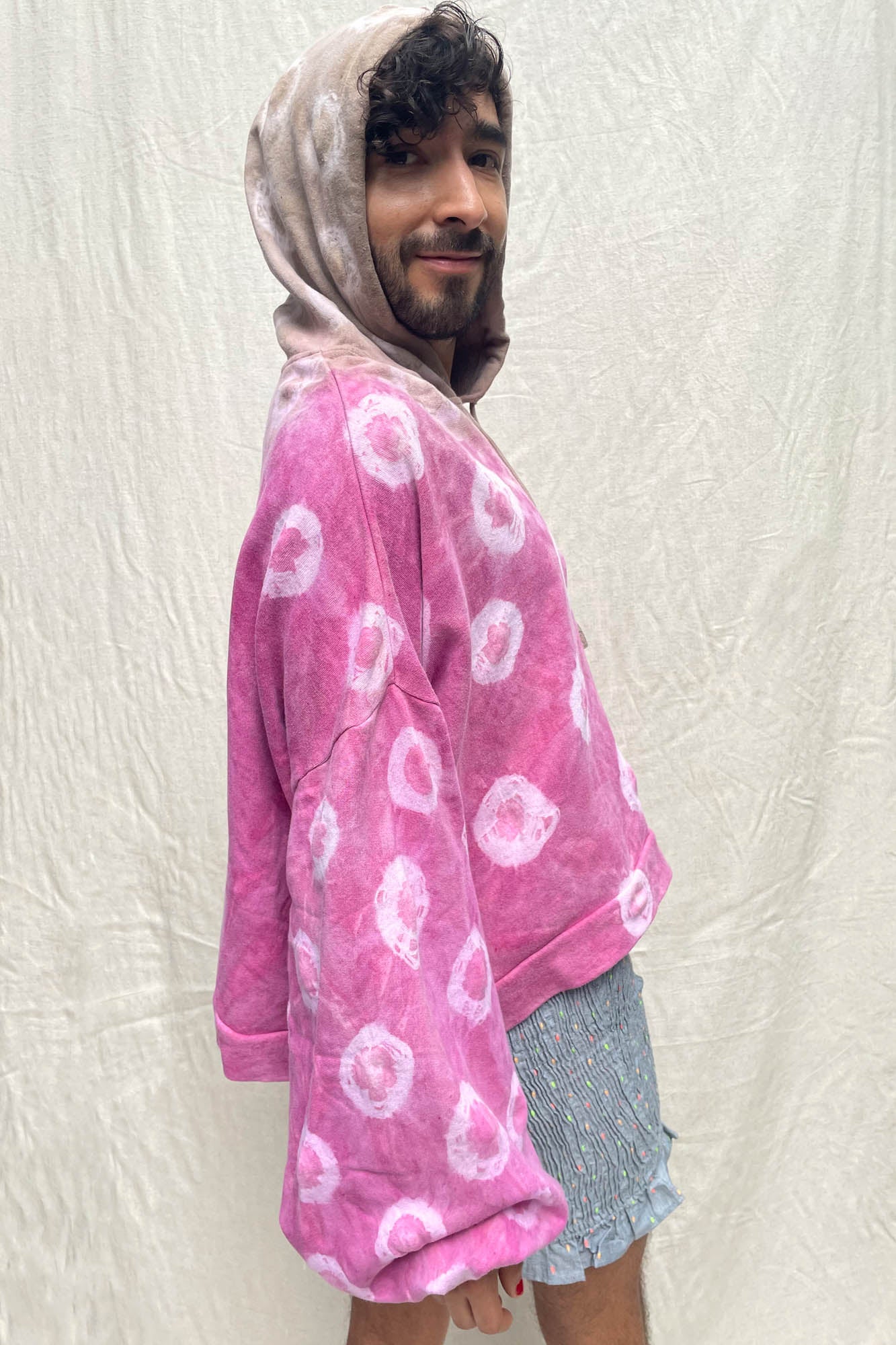 Rosa Plant-dyed Balloon-Sleeve Hoodie