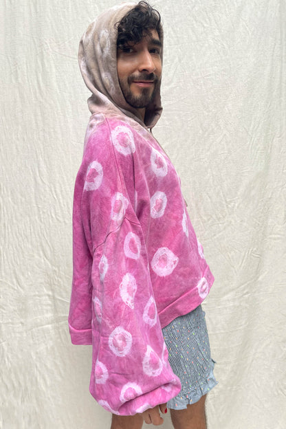 Rosa Plant-dyed Balloon-Sleeve Hoodie