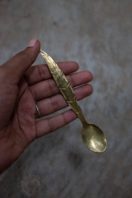SPOON WITH LEAF DESIGN